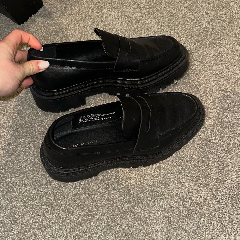 American Eagle Outfitters Men's Classic Black Slip-On Loafers
